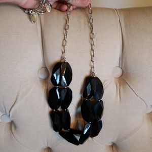 Black acrylic chunky necklace